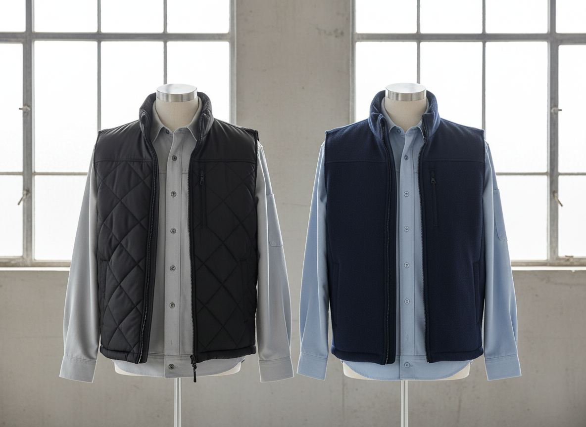 Gilets over long sleeve